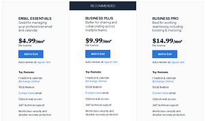 Bluehost review email price