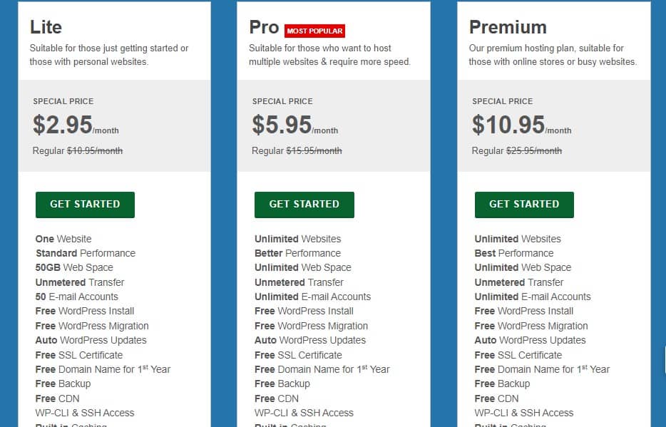 GreenGeeks Review plan and pricing